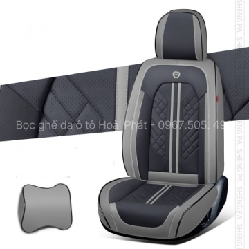Bộ Áo Ghế Ô Tô Thời Trang Super Sport Cao Cấp – Màu Ghi Đen