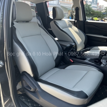 Bọc Ghế Da Công Nghiệp Xe Ford Ranger Màu Trắng
