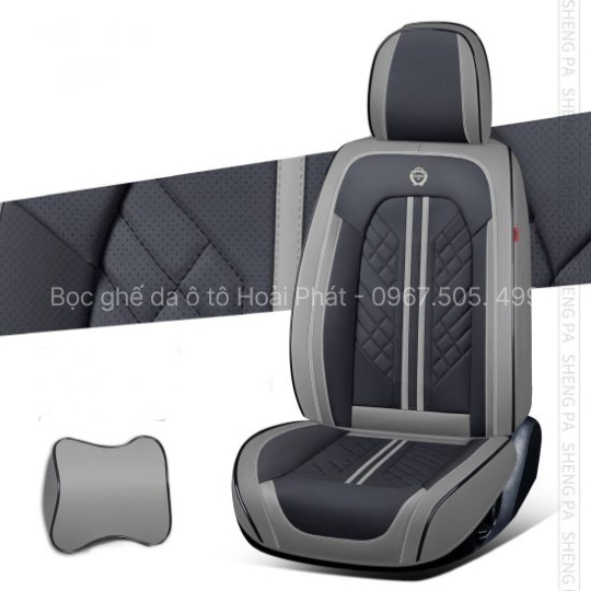 Bộ Áo Ghế Ô Tô Thời Trang Super Sport Cao Cấp – Màu Ghi Đen