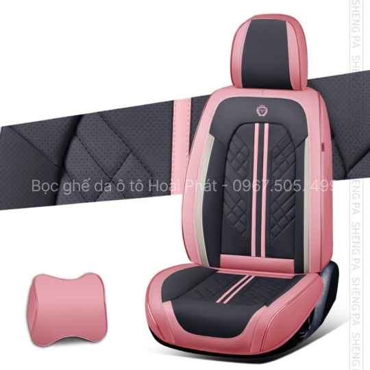 Bộ Áo Ghế Ô Tô Thời Trang Super Sport Cao Cấp – Màu Ghi Đen