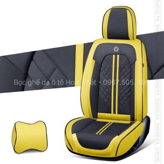 Bộ Áo Ghế Ô Tô Thời Trang Super Sport Cao Cấp – Màu Ghi Đen