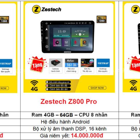 Màn hình Zestech Z800 Pro 